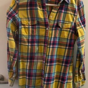 Old Navy Multicolor Plaid Button Down Shirt